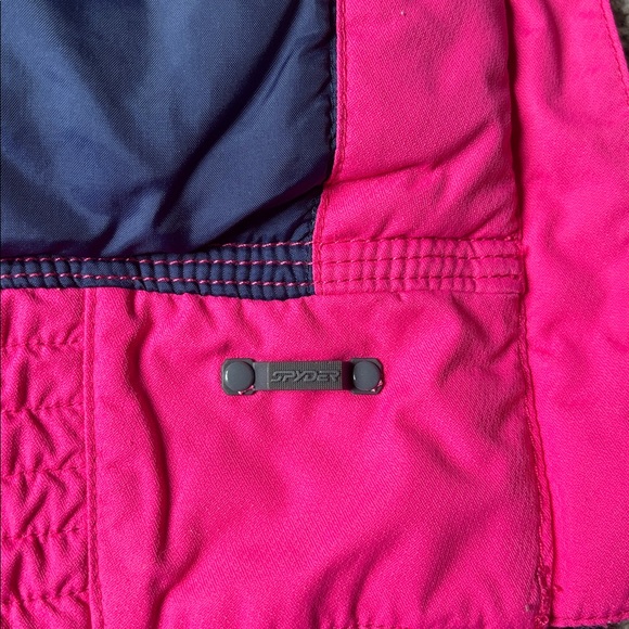 Spyder Size 16 Neon Pink Ski Jacket Puffer Coat Hooded - Picture 13 of 16
